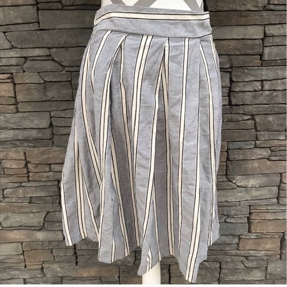 Chambray Striped Skirt - Picture 1 of 3